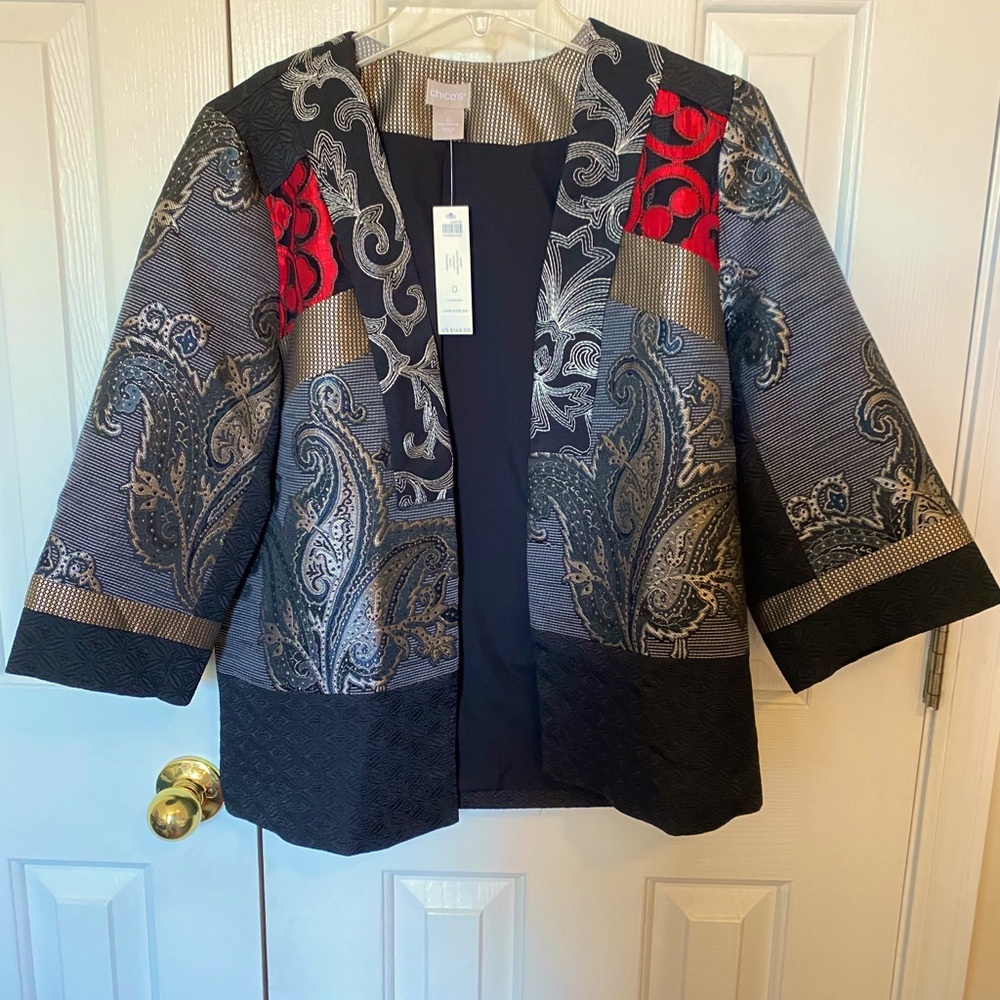 Chico's Patch Print Jacket - NWT